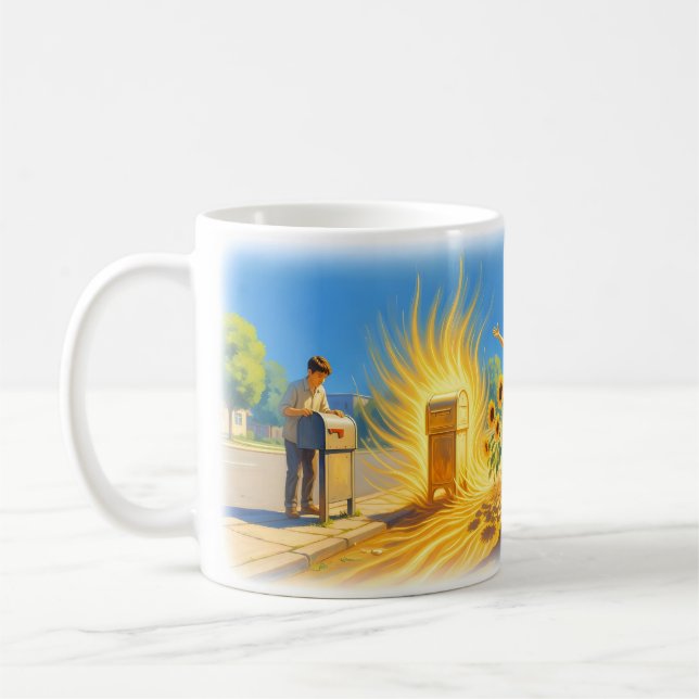 Posterglück: Briefkasten-Sonnenblumen-Freuden-Expl Kaffeetasse (Links)