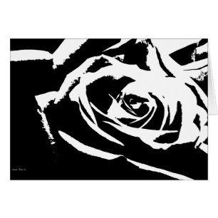 Posterisierte Rose Art Card