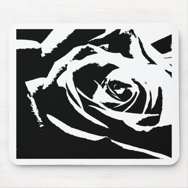 Posterisierte Rose Kunst Mousepad (Vorne)