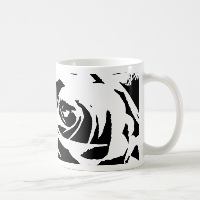 Posterisierte Rose Kunst Tasse (Rechts)