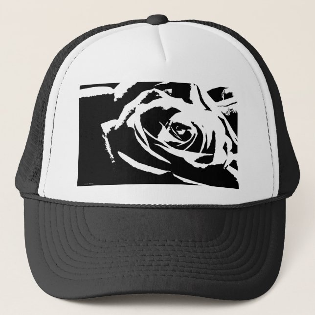 Posterisierte Rose Kunst Truckerkappe (Vorderseite)