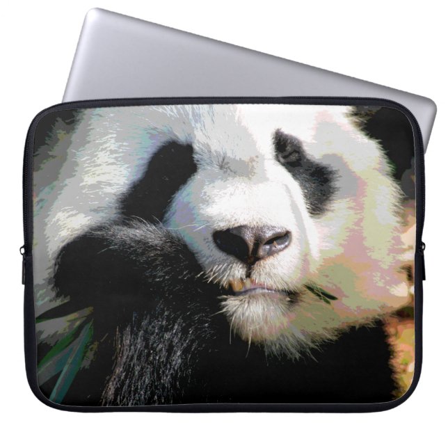 Posterized niedlicher Panda-Bär, der Laptopschutzhülle (Vorderseite)