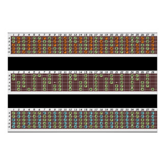 Posterpapier für die Bass Notes (Halbschall) Poster