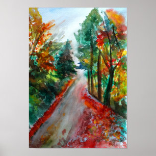 Posterpapier zum Wert der Herbstlandschaft (Matte) Poster