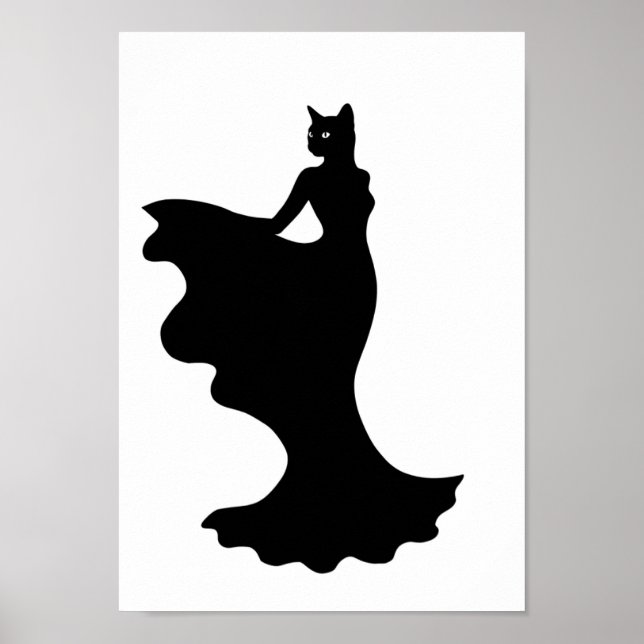 Posters Black and White Fashion Animal Poster (Vorne)