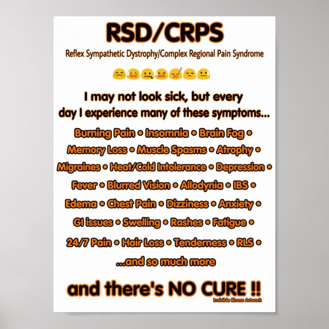 POSTERS...Ich kann nicht aussehen...ESD/CRPS Poster (Vorne)