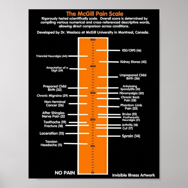 POSTERS.. McGill Pain Scale Poster (Vorne)