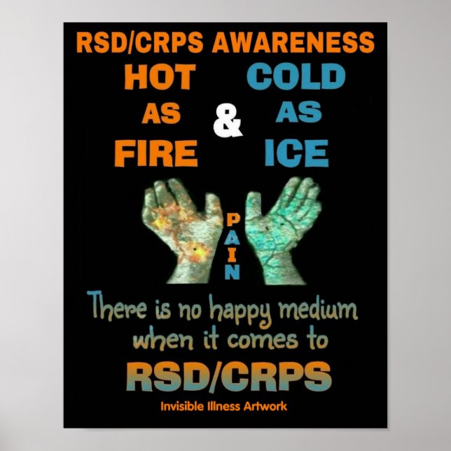 POSTERS..RSD/CRPS - Heiß als Feuerkälte als Eis Poster (Vorne)