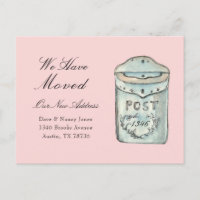 Postfach Aquarell Neue Zuhause Moving Postcard