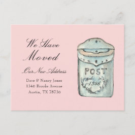 Postfach Aquarell Neue Zuhause Moving Postcard Postkarte