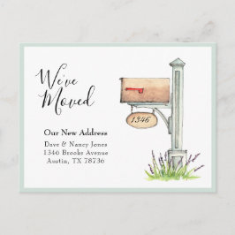 Postfach Aquarell Neue Zuhause Moving Postcard Postkarte