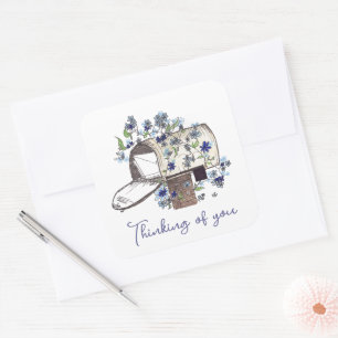 Postfach Briefkastenzustellung eines Aufklebers fü Quadratischer Aufkleber