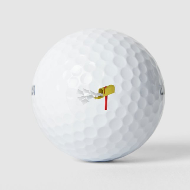 Postfach mit fliegenden Buchstaben Golfball (Vorderseite)