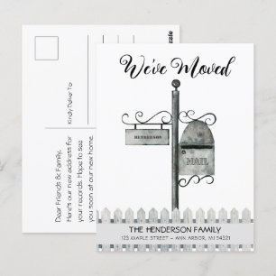 Postfach Neue Zuhause-Bewegungs-Ankündigung Postka Postkarte