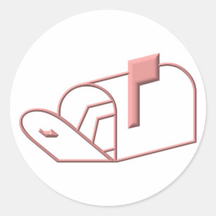 Postfach öffnen runder aufkleber