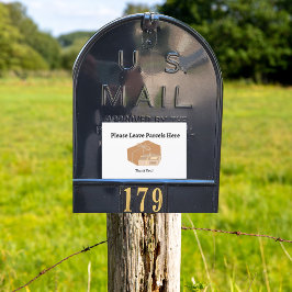 Postfach Paketaufkleber WEISSER Hintergrund Aufkleber