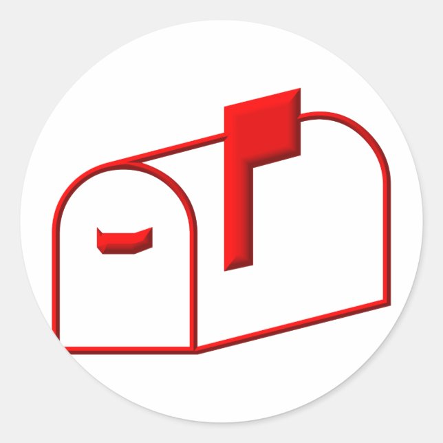 Postfach Runder Aufkleber (Vorderseite)