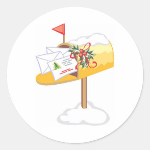 Postfach Weihnachtskarten Runder Aufkleber