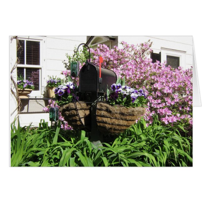 Postfach zwischen den Blume - Karte (Vorderseite (Horizontal))
