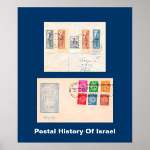 Postgeschichte Israels Poster