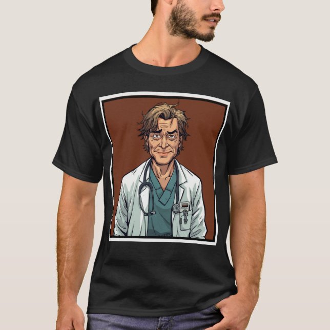 Postgraduate MD doctor program survivor cartoon T-Shirt (Vorderseite)