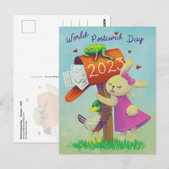 Posthäuser (Weltpostkartentag 2023) Postkarte (Vorne/Hinten)