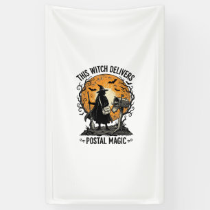 Posthexen-Shirt Vintage Halloween-Briefträger Banner