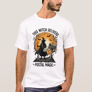 Posthexen-Shirt Vintage Halloween-Briefträger T-Shirt