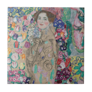 Posthumes Porträt der Ria Munk von Gustav Klimt Fliese