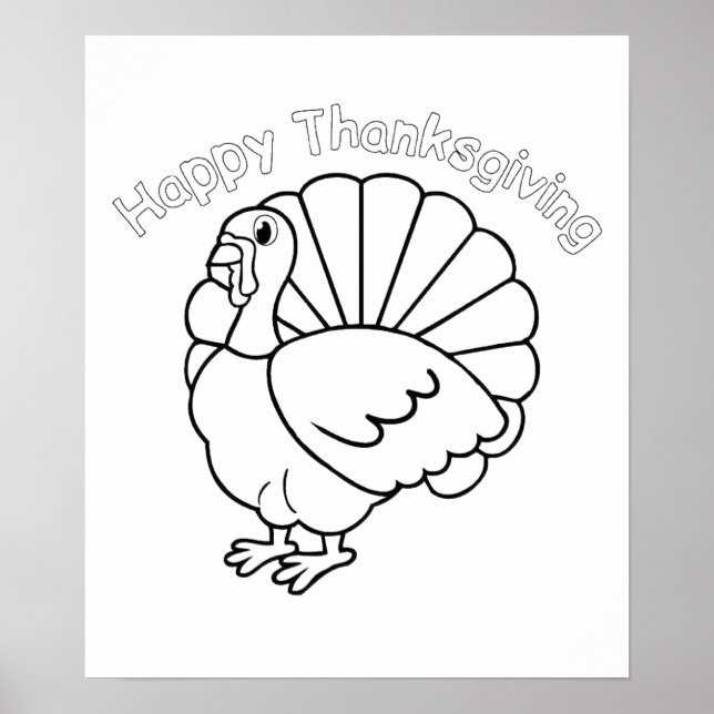 � Postieren für Thanksgiving zu färben - Poster (Vorne)