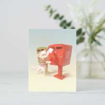 Posting-Zeit - Katze mit taiwanesischer Mailbox