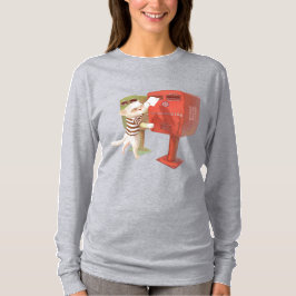 Posting-Zeit - Katze mit taiwanesischer Mailbox T-Shirt