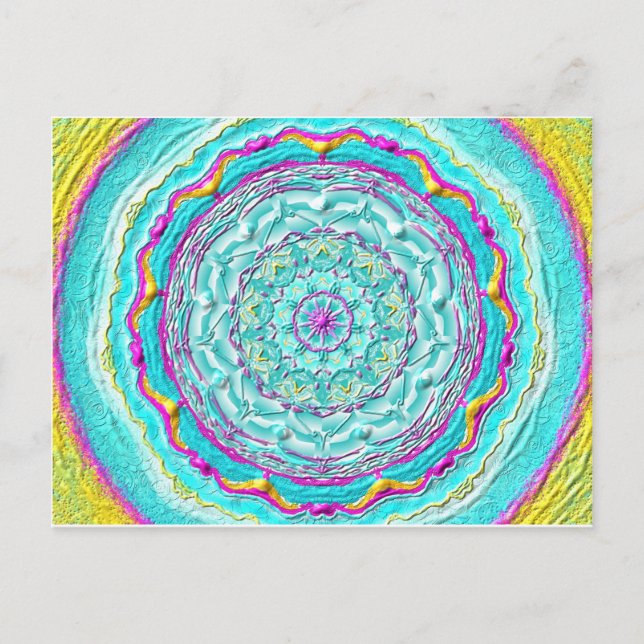 Postkarte 06 "Der Power von Cyan" (Vorderseite)