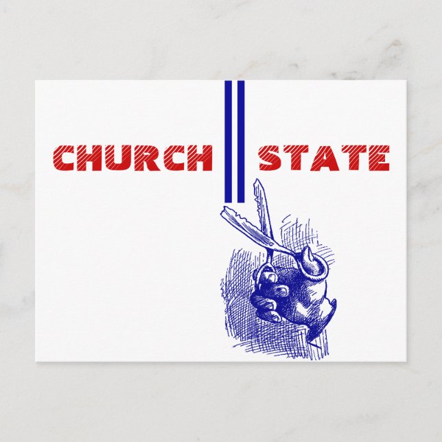 Postkarte 1. Änderung - Trennung von Kirche und St (Vorderseite)