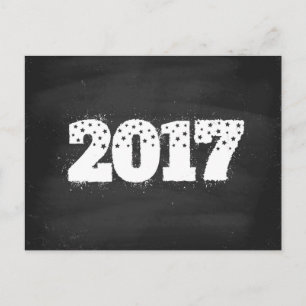 Postkarte 2017 auf Kreidebrett