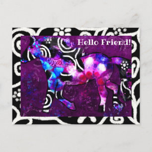 Postkarte - Abstrakte Hornmalerei