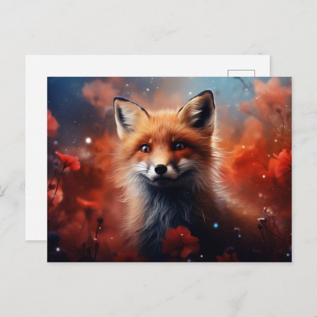 Postkarte Adventures with the Astute Fox (Vorne/Hinten)