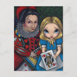 Postkarte "Alice and the Queen of Hearts"