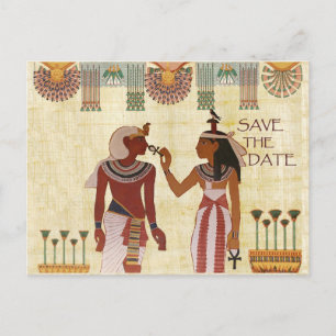 Postkarte alten Ägyptens Save the Date Afrikaner