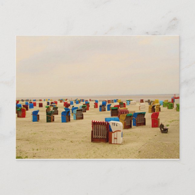 Postkarte am Strand (Vorderseite)