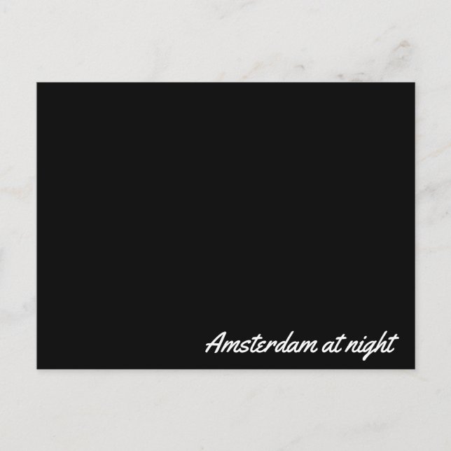 Postkarte Amsterdam nachts (Vorderseite)