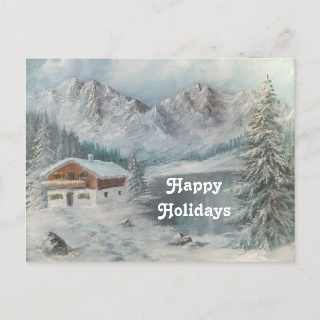 Postkarte Ann Hayes, das bayerischen Schnee-Traum (Vorderseite)