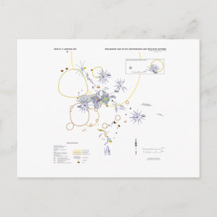 Postkarte Apollo 11 Foto Landkarte Monte