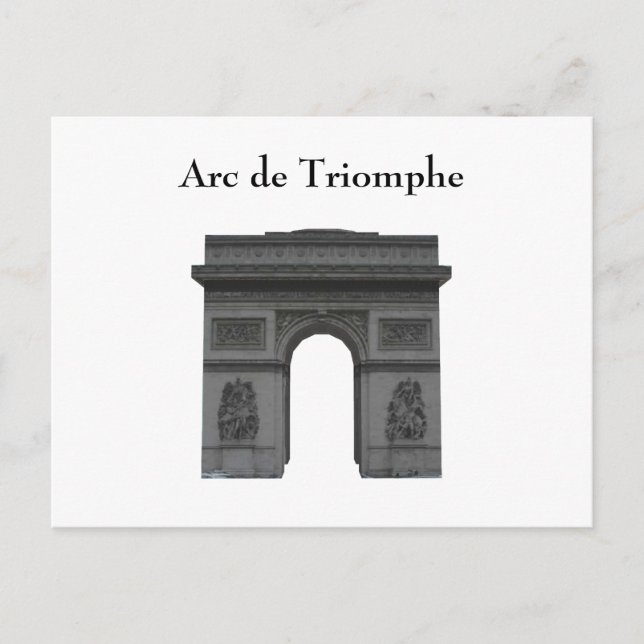 Postkarte: Arc de Triomphe Postkarte (Vorderseite)