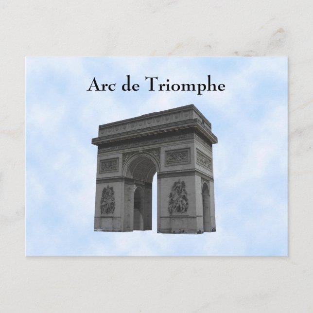 Postkarte: Arc de Triomphe Postkarte (Vorderseite)