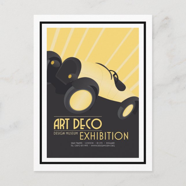 Postkarte - Art Deco Design Museum Ausstellung (Vorderseite)