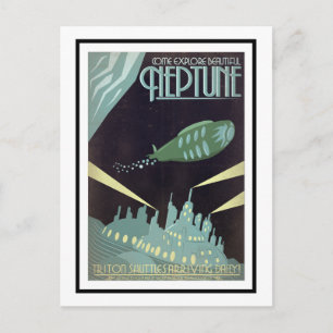Postkarte - Art Deco Erkunden Sie den schönen Nept
