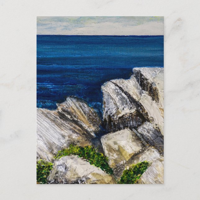 Postkarte - Auf den Felsen (Vorderseite)
