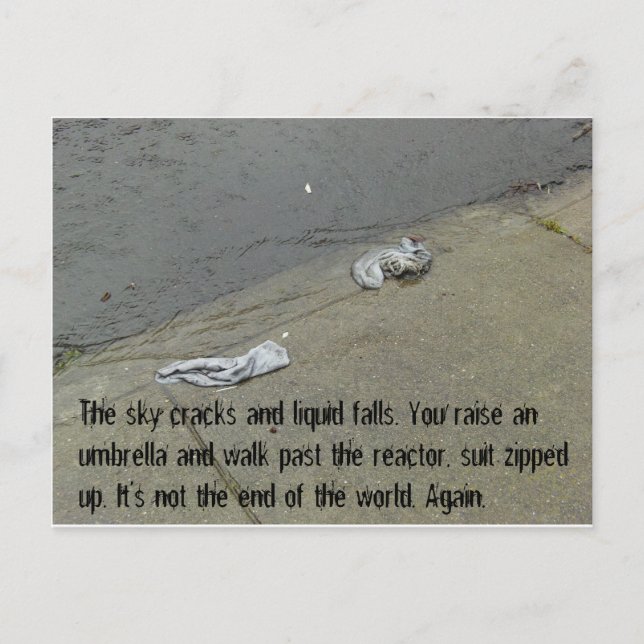 Postkarte aus der Rainpokalypse der Post-Apokalyps (Vorderseite)