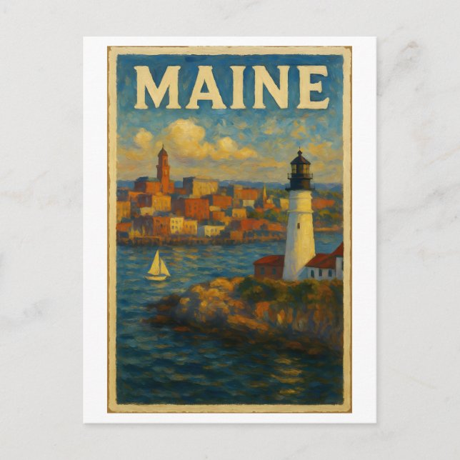 Postkarte aus Maine (Vorderseite)